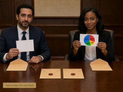 Same envelope. One stayed blank.
