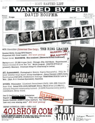David Hooper. Rap Sheet. Intelligence Briefing, personnel dossier, classified information, secret