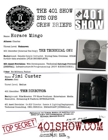 Horace Charles Mingo, Jimi Custer, 401 Show, Director, support, Conspiracy meets truth, 9/11 inside