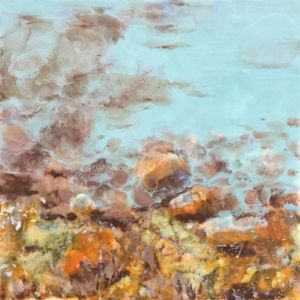 This encaustic painting is created from a photo I took at Point Ann in Western Australia.