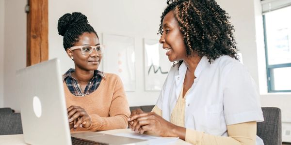 Women sitting at a desk