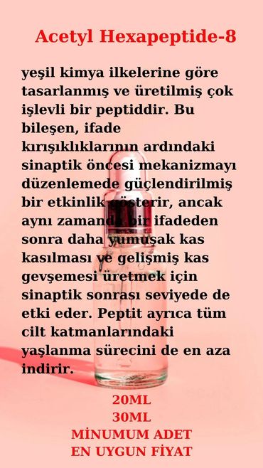 acetyl hexapeptide -8 serum-fason uretim