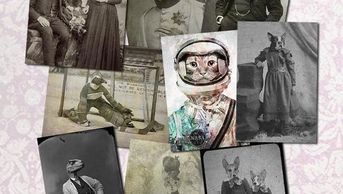 anthropomorphic animals dressed in Victorian clothes