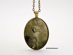 creepy cute deer on a necklace