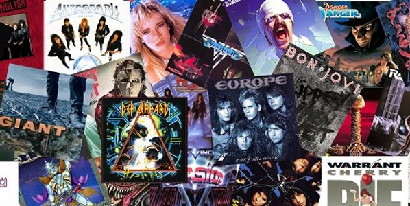 80s Rock album covers