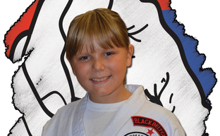 Girl in karate uniform - Grandmaster Dong's Martial Arts - Morehead City - Cedar Point - taekwondo