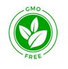 GMO Free in Green Color Batch on a White Background