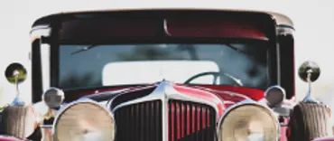 front view of a vintage car