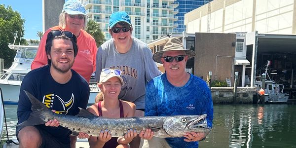 Holding fish after going fishing