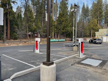 Deployed Calaveras Sheriff Mobile CCTV Surveillance System at Arnold Meadowmont Tesla Supercharger.