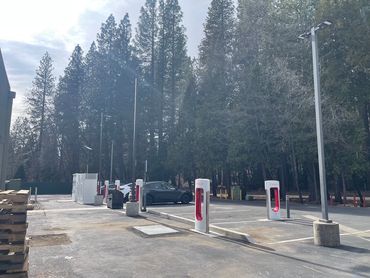Calaveras Sheriff Mobile CCTV Surveillance System Observed as Removed from Arnold Tesla Supercharger
