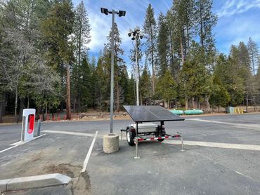 Deployed Calaveras Sheriff Mobile CCTV Surveillance System at Arnold Meadowmont Tesla Supercharger.
