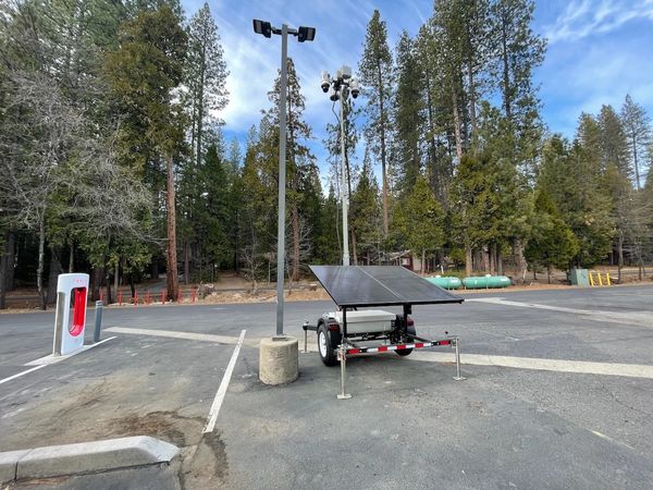 Irresponsibly-Sited Tesla Supercharger Electric Vehicle Charging Station (EVCS) in the Meadowmont Center (Arnold) Calaveras County