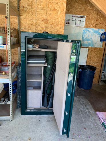 A Liberty Safe opened.