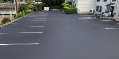 Gig Harbor Parking Lot sealed and striped