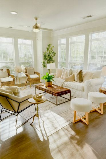 Bright, airy living room with neutral tones and natural light.