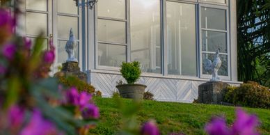 View of Veranda and Statues