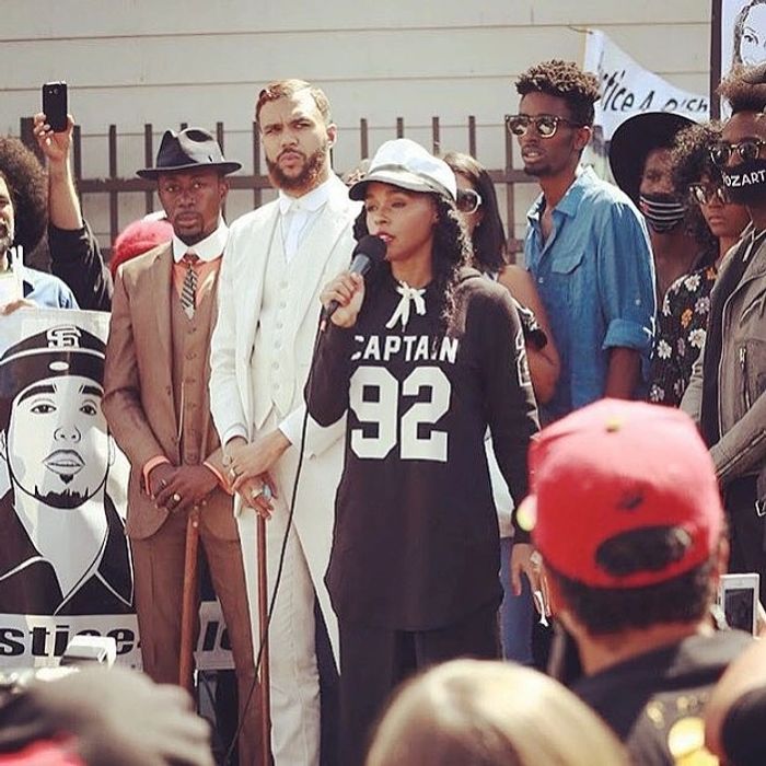 August 22, 2015 ,Janelle Monáe and the Wondaland Arts Society , at Mission/24th Street BART plaza