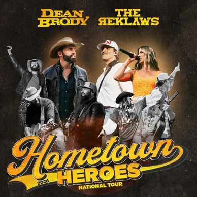 Dean Brody and The Reklaws promoting the 2026 Hometown Heroes National Tour.