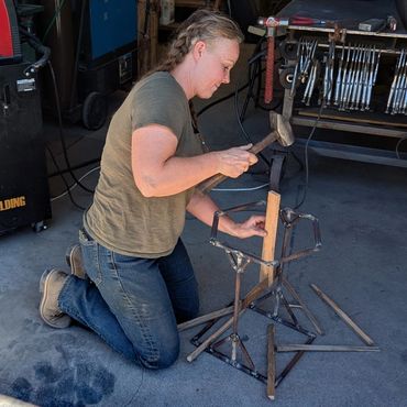 welding workshop in progress