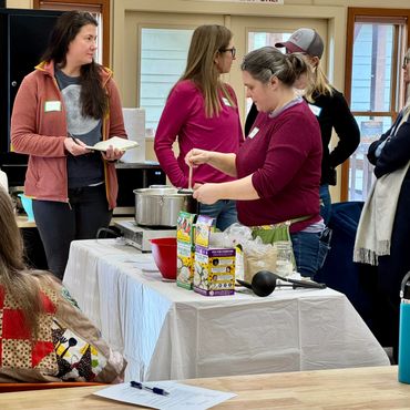 Farm cheese workshop in progress