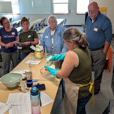 goat cheese workshop in progress