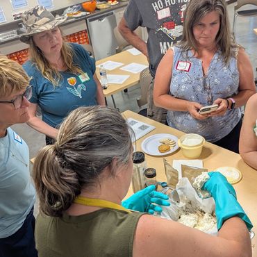 goat cheese workshop in progress