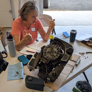 women working on engines