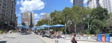 Flatiron pedestrian plaza near Madison Square Park. One of my favorite NYC locations.