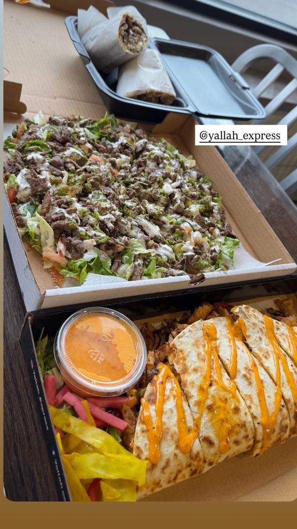 Get our new Yallah pizza, a quesadilla or our new Philly sandwich!!!