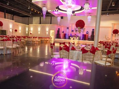 Red and Cream Colored Theme for Quinceanera Banquet Event