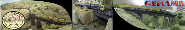 GEHAMS Model Train Club
left/right - Nscale floor LOOP bridge
center - HO floor Illman Creek Bridge