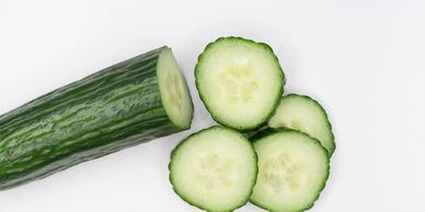 Cucumber and sliced cucumber