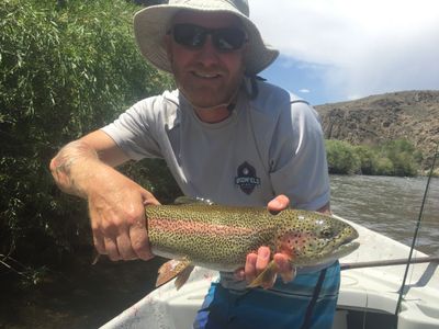 Fly fishing float fishing rainbow trout