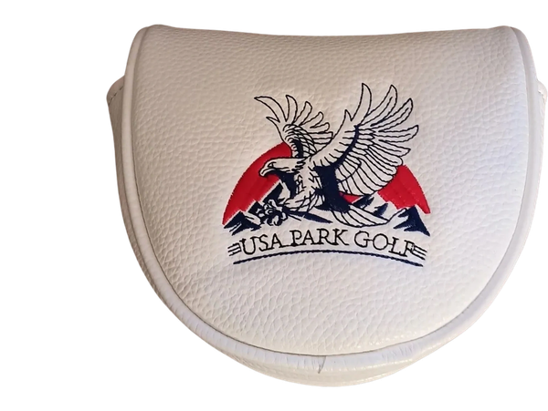 White Park golf club headcover with eagle and USA Park Golf logo.