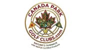 Logo of Canada Park Golf Clubs featuring a maple leaf and golf clubs.