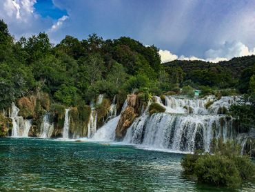 Waterfalls in the national park at Krka.