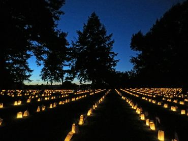 "Luminaria"  Every Memorial Day at the Fredericksburg National Cemetery, more than 10,000 candles ar