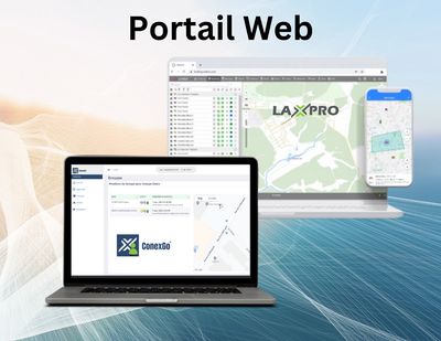 Laptop et mobile affichant application de gestion web