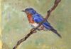 Bluebird. Oil on canvas.