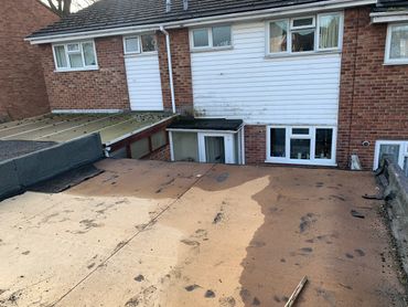 Failed flat roof in winersh