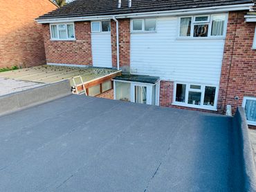 New flat roof covered with SIG signature felt system 3 layers