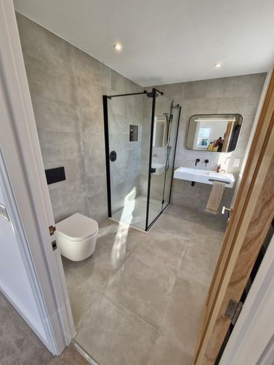 Bathroom tiling carried out in Saffron Walden.