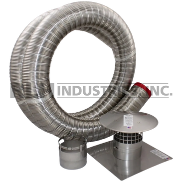 RLH industries integrity stainless steel flexible chimney liner insert and tee kit 316