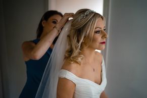 bride wedding day hair and makeup cheshire