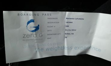 Our boarding ticket for this special flight.