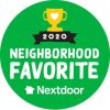 Neighborhood Favorite 2020 award badge by Nextdoor.