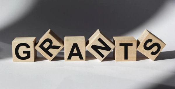 Wooden blocks spelling GRANTS.