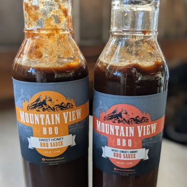 Our Sauces: Original "Sweet, Spicy, Smoky" & our new "Sweet Honey"