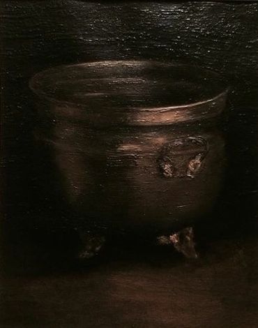 Painting of brass bowl.